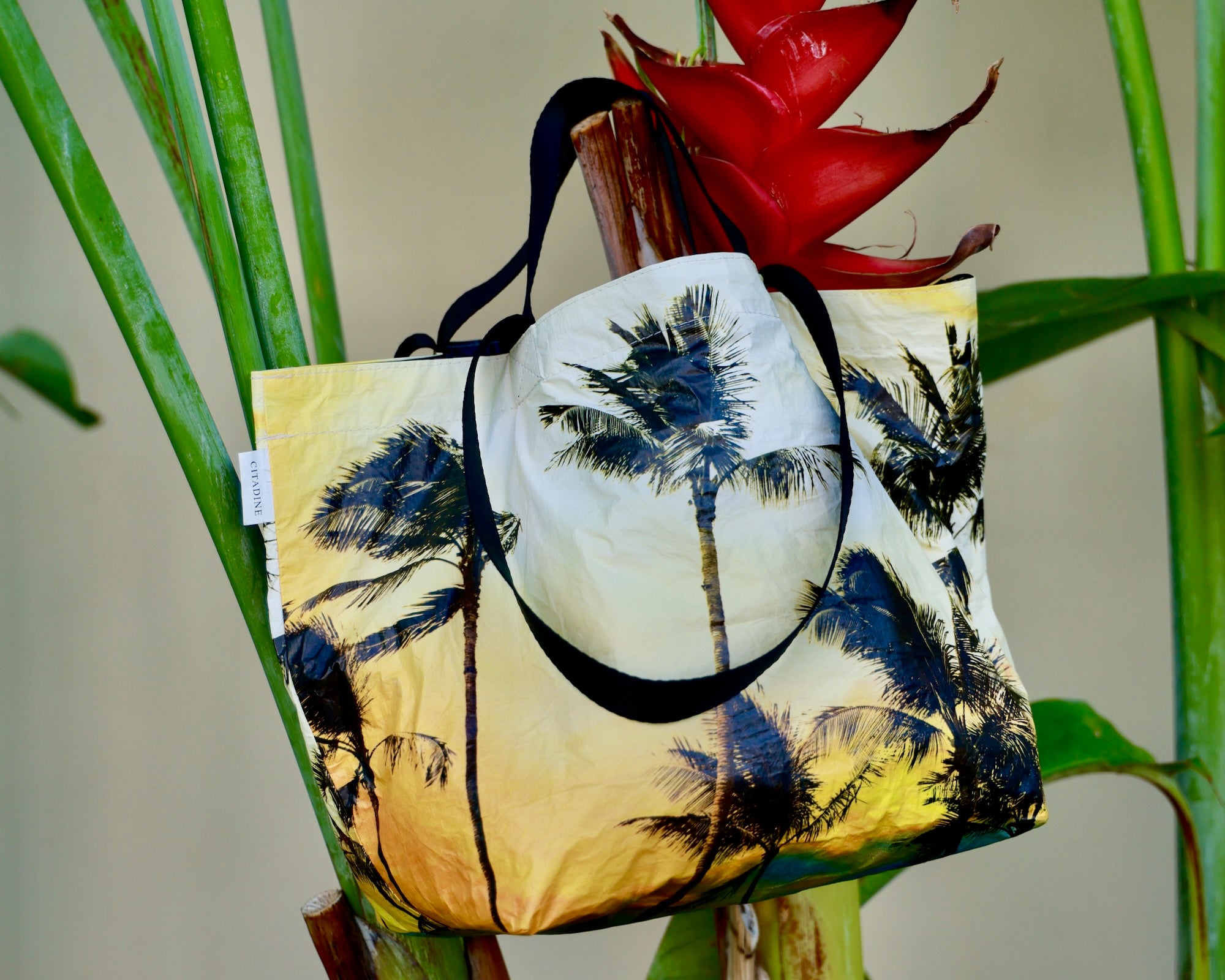 Coco Palms Sunrise Design Tote | Honolulu Tote Bag | Citadine