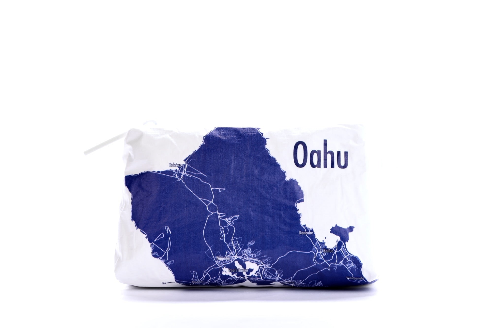 Oahu Map design Petite Pouch | Hawaiian Beach Themed | Citadine