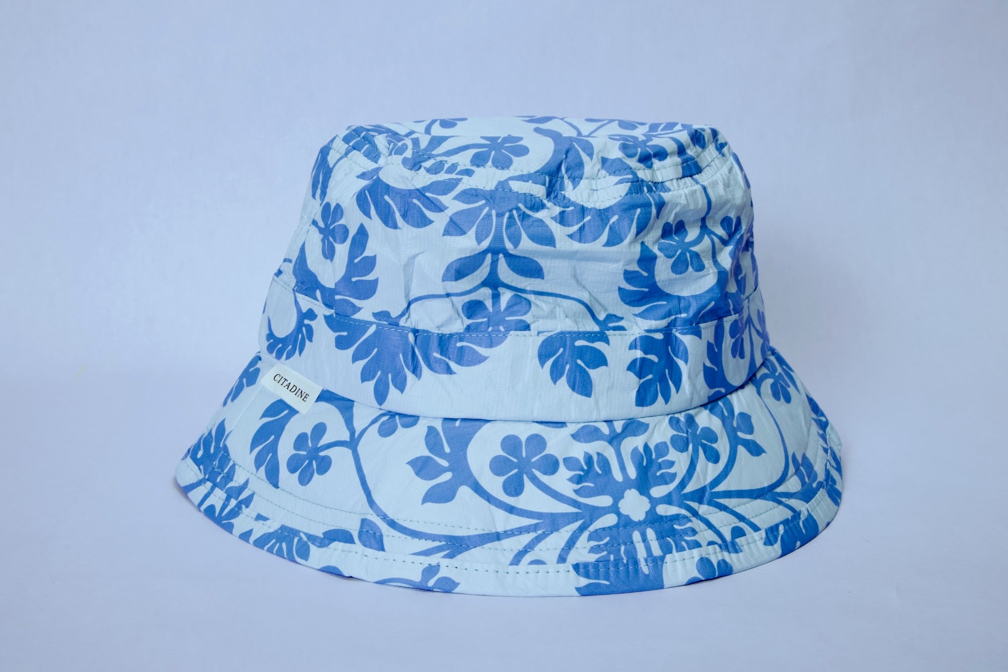 Hawaii Bucket Hat | Blue Hawaiian Quilt Bucket Hat | Citadine