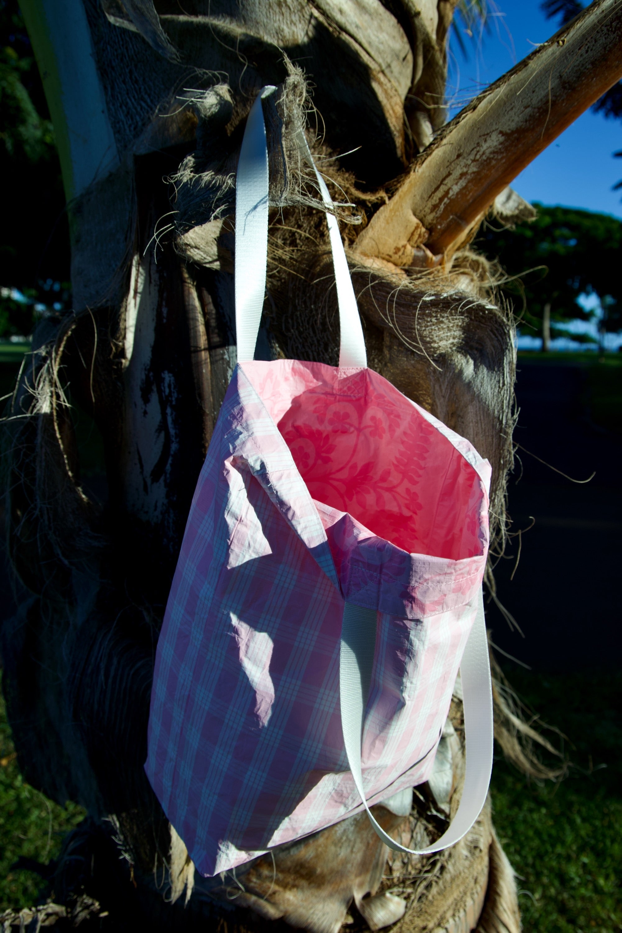 Hawaiian Quilt Pink Pattern Tote Bag - Palaka Pale Pink