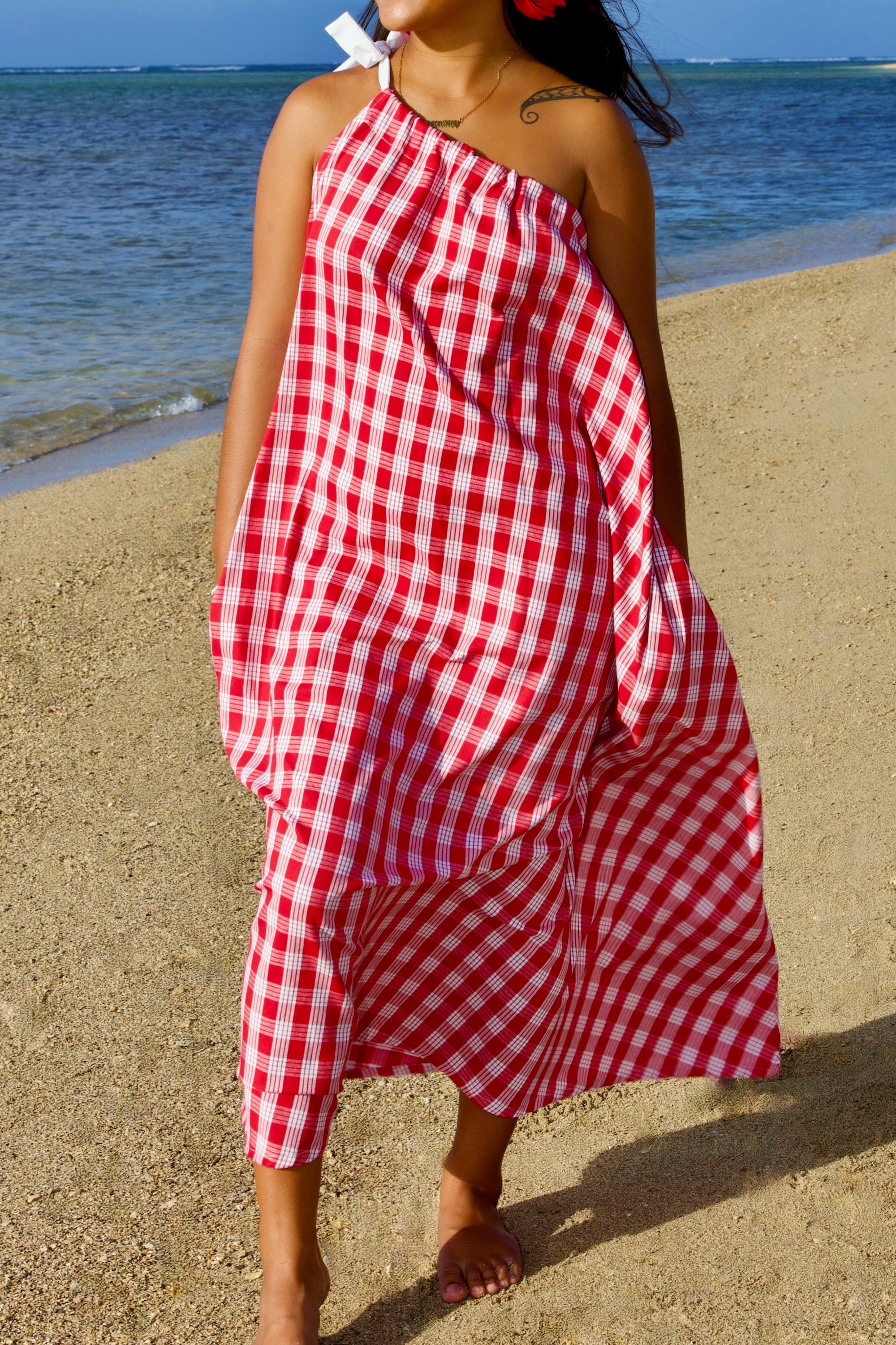 One Shoulder Bow Tie Dress