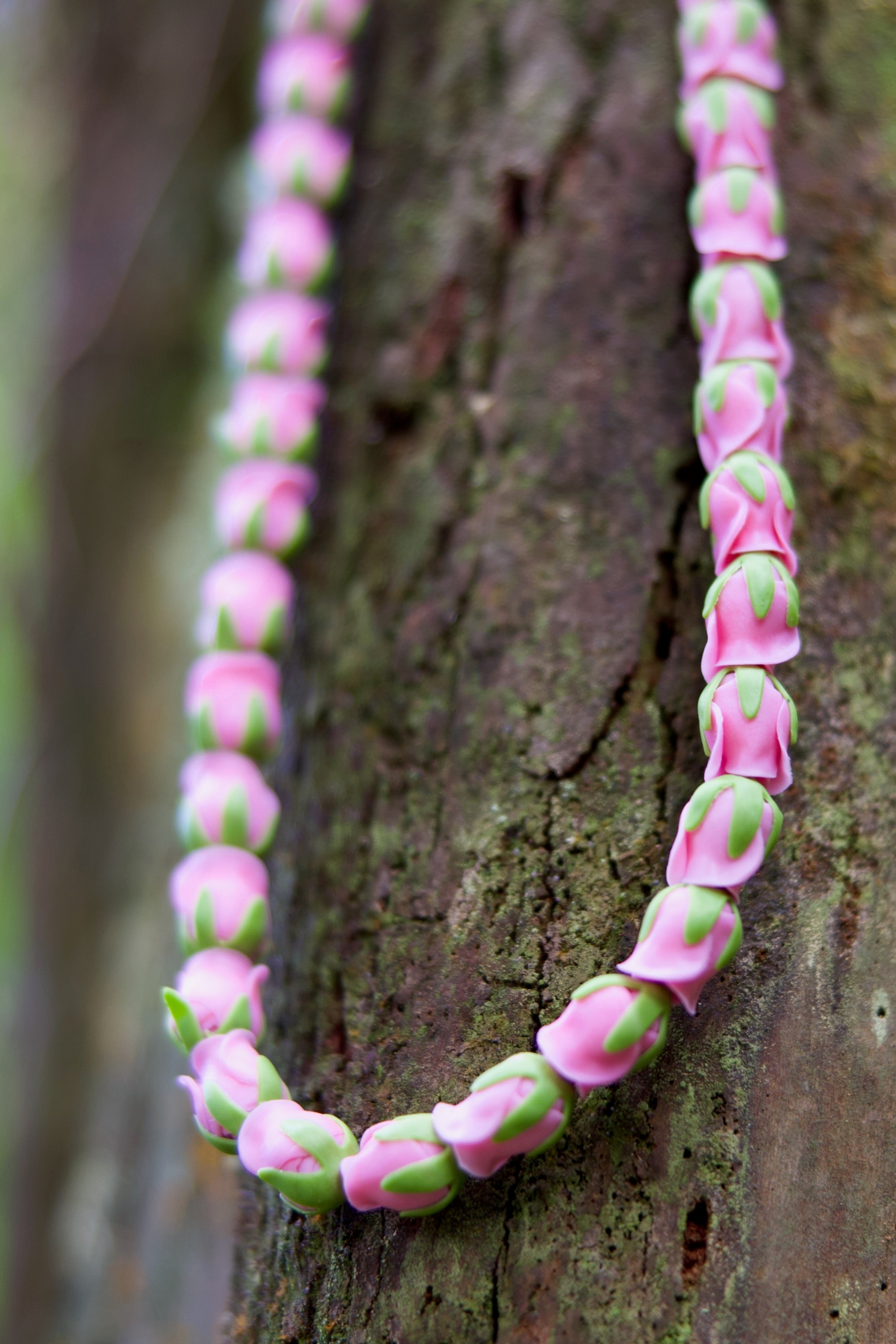 Forever Sculpture Jewelry Lei - Lokelani (Rose)