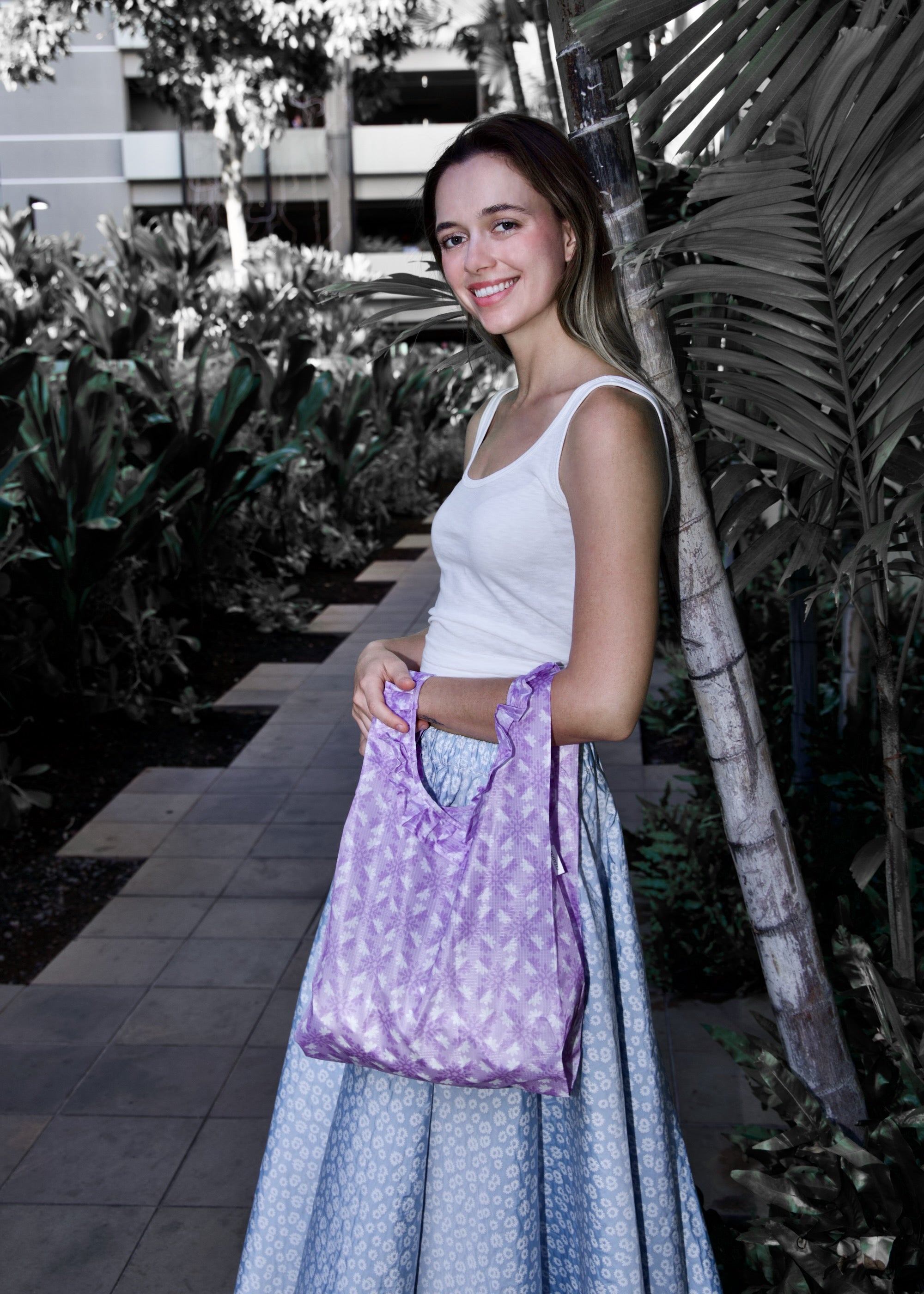 Medium Lei Bag Hawaiian Quilt Naupaka