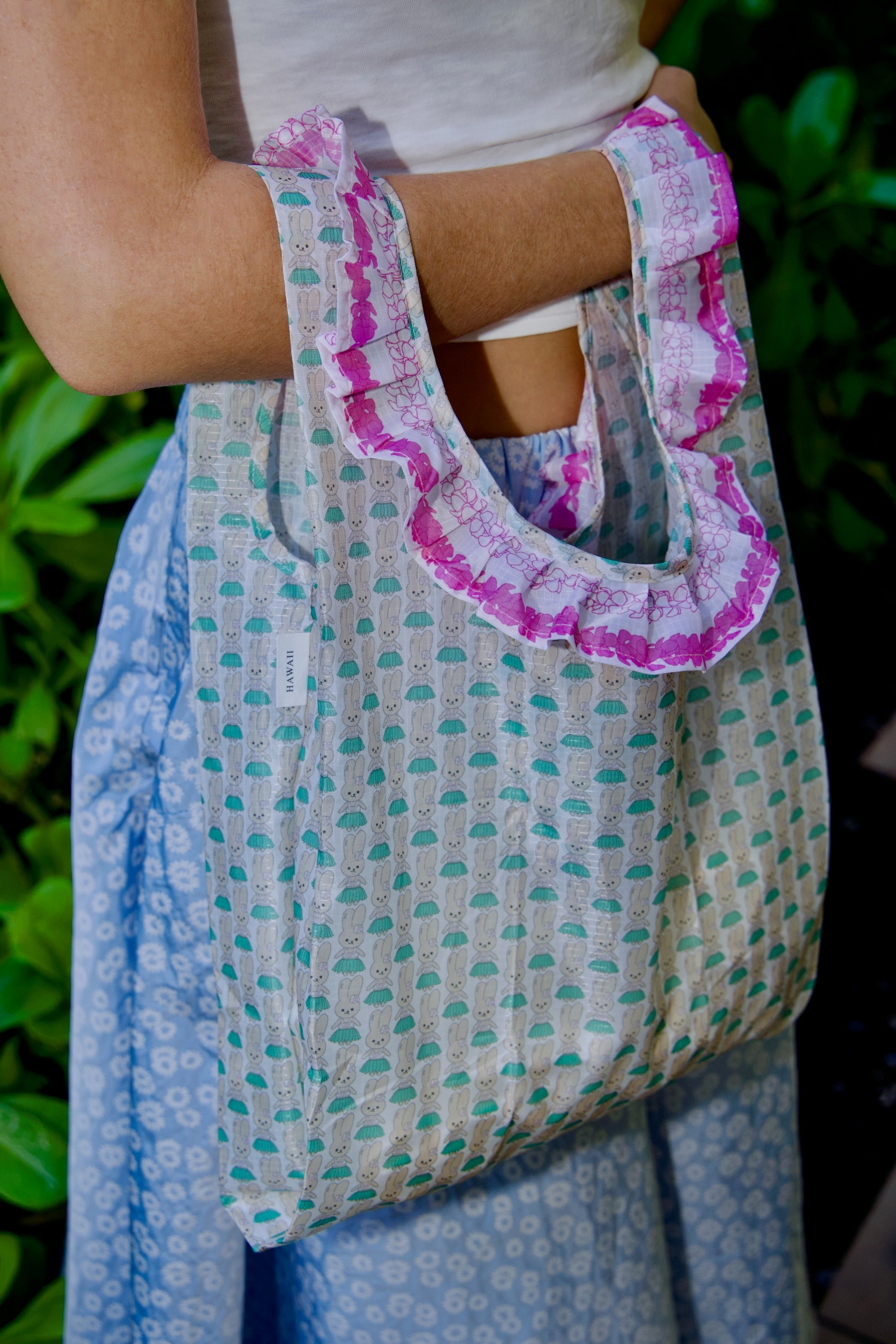 Lei Bag Atasha Rabbit Pua Kenikeni Pink | Hawaiian themed | Citadine