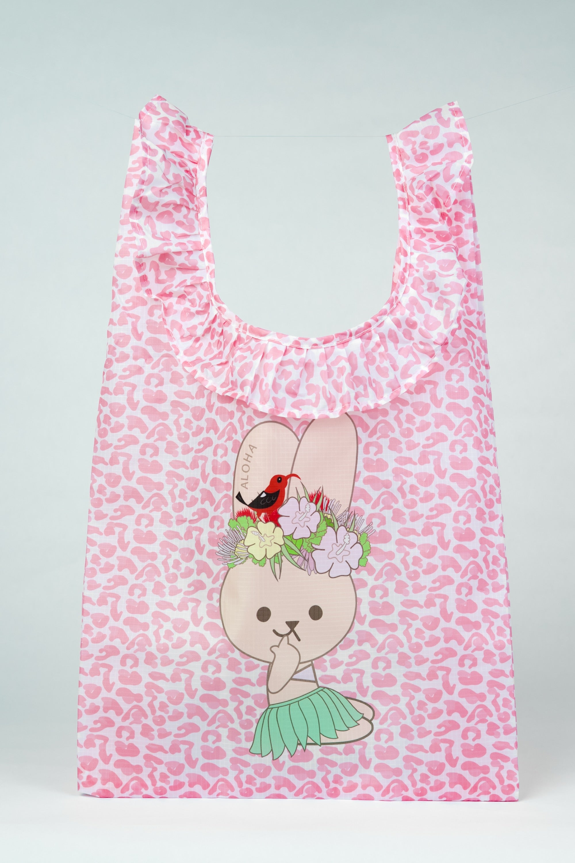 Medium Lei Bag Atasha Rabbit W/I'iwi Pink Leopard