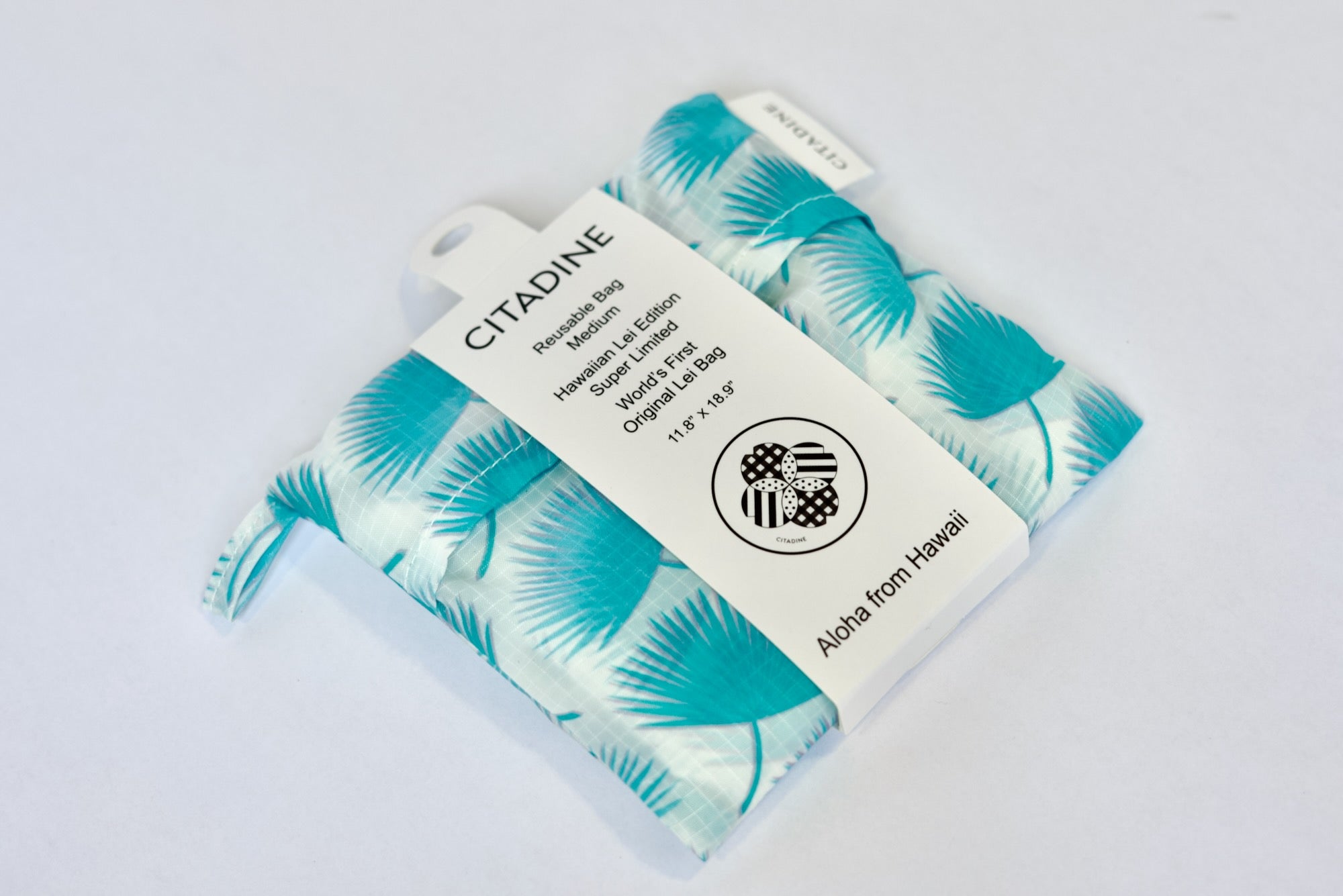 Medium Lei Bag Fan Palm | Hawaiian themed Print | Citadine